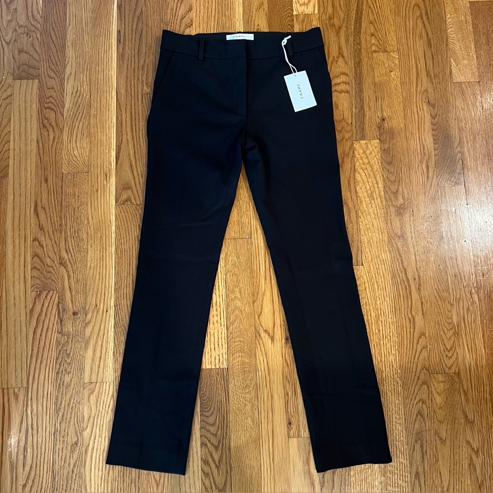 NEW FRAME Le High Straight Trouser Women Noir Black Size 0 - Picture 4 of 14
